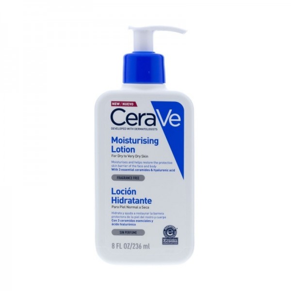Cerave piel normal a seca locion hidratante sin perfume 236ml