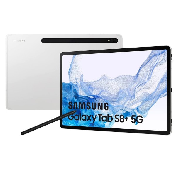 Samsung galaxy tab s8+ silver / tablet wifi / 8+128gb / 12.4" amoled 120hz quad hd+