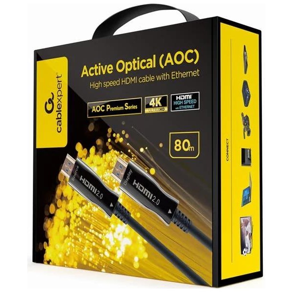 Gembird cable aoc hdmi alta velocidad premium,80 m