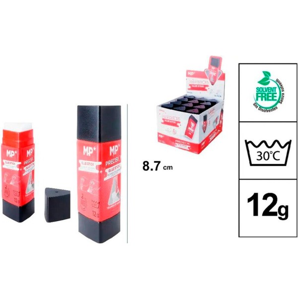 Pegamento en barra triangular sin disolventes 12 g, 12 uds, expositor