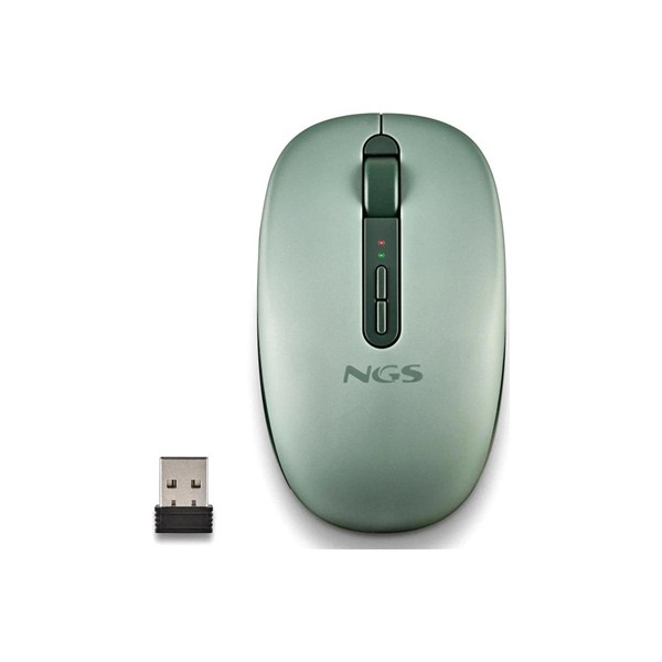 Ngs ratón inalámbrico 2.4ghz dual bt fogdual green